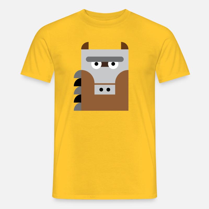 Hest - Mænd T-shirt - gul