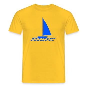 Capitaine de voilier Voilier - T-shirt homme - jaune - Devant - AI Model Male 178 dark (178cm)