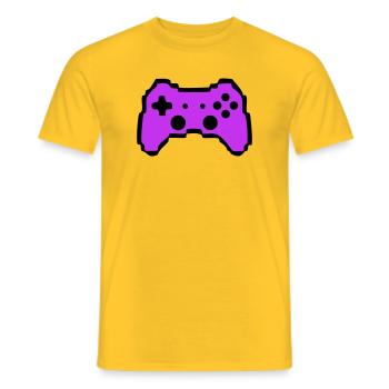 Retro Gamepad Controller Gamer - Men's T-Shirt - yellow - Front - AI Model Male 178 dark (178cm)