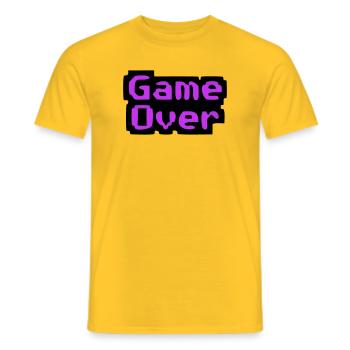  Game Over Pixel Retro - Männer T-Shirt - Gelb - Vorne - AI Model Male 178 dark (178cm)