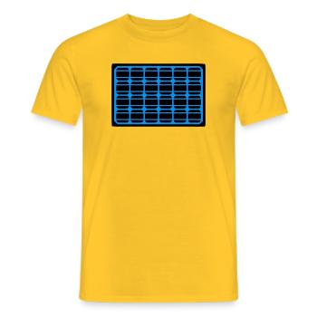 Solarpanel Photovoltaik Icon - Männer T-Shirt - Gelb - Vorne - AI Model Male 178 dark (178cm)