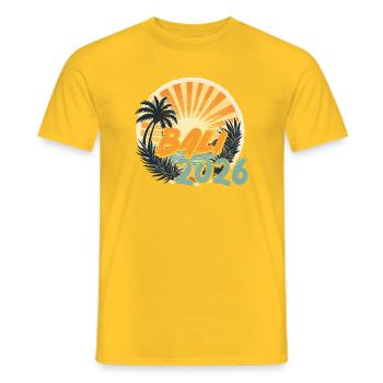 Bali 2026 - Männer T-Shirt - Gelb - Vorne - AI Model Male 178 dark (178cm)