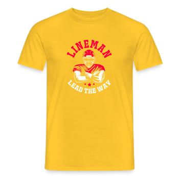 American Football Lineman - Männer T-Shirt - Gelb - Vorne - AI Model Male 178 dark (178cm)