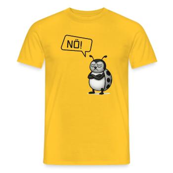 Nö! Marienkäfer – Der Glücksbringer sagt Nein - Männer T-Shirt - Gelb - Vorne - AI Model Male 178 dark (178cm)