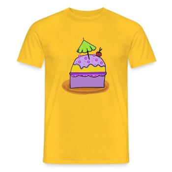 Törtchen Kuchen Muffin Süßigkeiten Kinder - Männer T-Shirt - Gelb - Vorne - AI Model Male 178 dark (178cm)