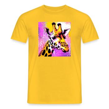 Giraffe - Männer T-Shirt - Gelb - Vorne - AI Model Male 178 dark (178cm)