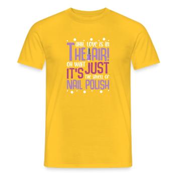 Nail Designer Nail Designer Cosmetics Nail Salon - Men's T-Shirt - yellow - Front - AI Model Male 178 dark (178cm)
