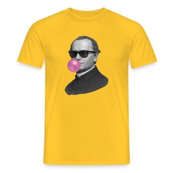 Gregor Mendel Chewing Gum - Men's T-Shirt - yellow - Front - AI Model Male 178 dark (178cm)