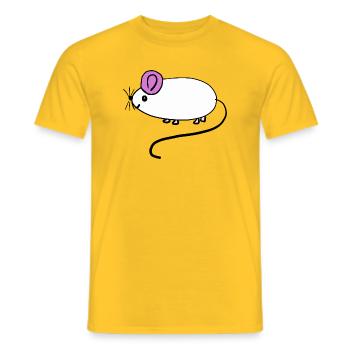 Mouse Rat Rodent Kids Baby - Men's T-Shirt - yellow - Front - AI Model Male 178 dark (178cm)