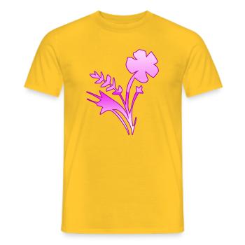 Fleur - T-shirt homme - jaune - Devant - AI Model Male 178 dark (178cm)