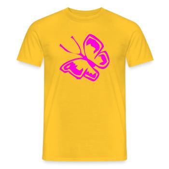 Papillon - T-shirt homme - jaune - Devant - AI Model Male 178 dark (178cm)