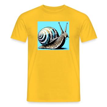 Escargot - T-shirt homme - jaune - Devant - AI Model Male 178 dark (178cm)