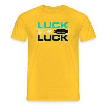 Luck & Opportunity Motif - Men's T-Shirt - yellow - Front - AI Model Male 178 dark (178cm)