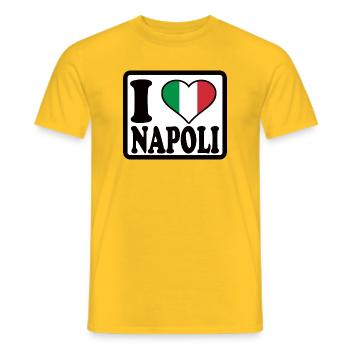 Neapel, Napoli - Männer T-Shirt - Gelb - Vorne - AI Model Male 178 dark (178cm)