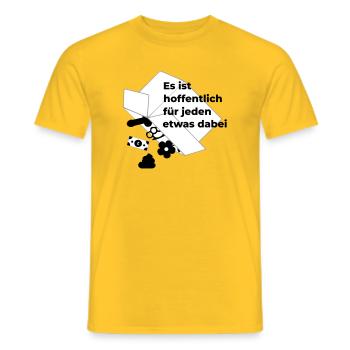für jeden etwas dabei - Männer T-Shirt - Gelb - Vorne - AI Model Male 178 dark (178cm)