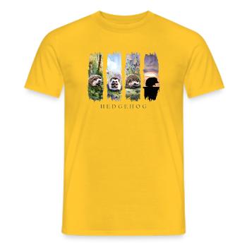 Motif nature de hérisson mignon - T-shirt homme - jaune - Devant - AI Model Male 178 dark (178cm)