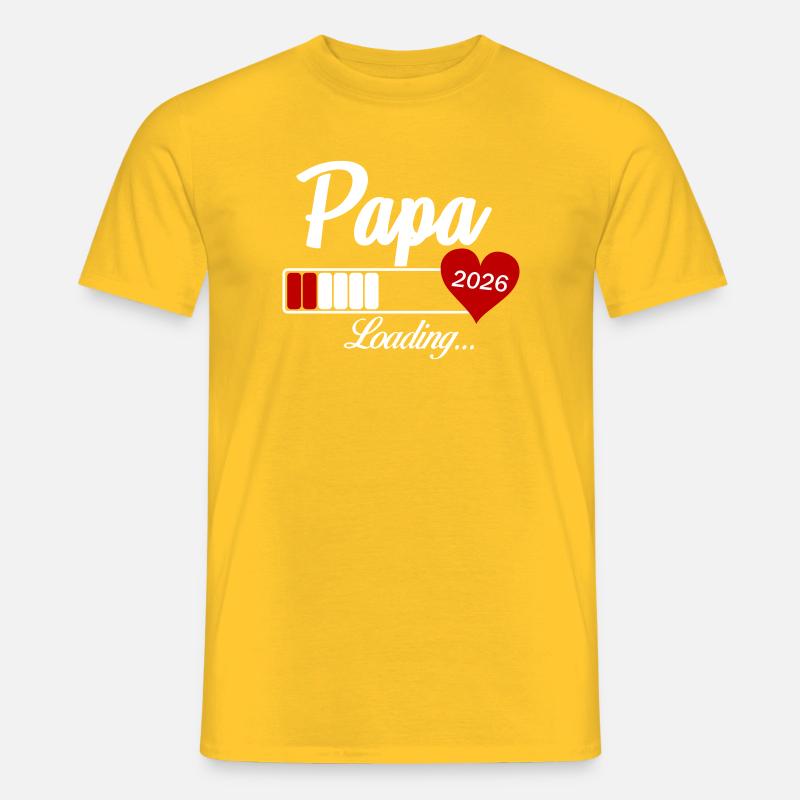 Papa Loading 2026 - Männer T-Shirt - Gelb