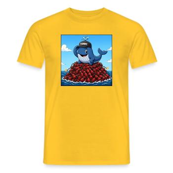 Timmy der Wal - Männer T-Shirt - Gelb - Vorne - AI Model Male 178 dark (178cm)