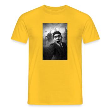 Franz Kafka Selfie Porträt - Männer T-Shirt - Gelb - Vorne - AI Model Male 178 dark (178cm)