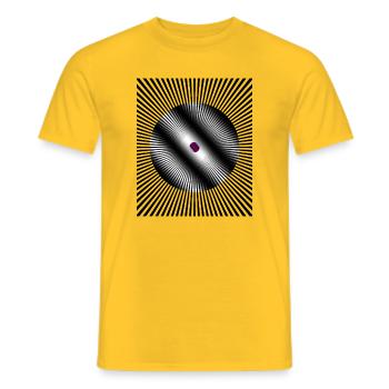 Radialer Lichtstrahlkreis - Männer T-Shirt - Gelb - Vorne - AI Model Male 178 dark (178cm)