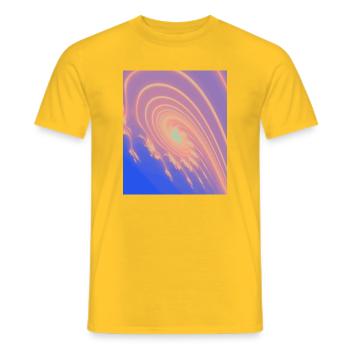 Pastel Spiral Rainbow Swirl - Men's T-Shirt - yellow - Front - AI Model Male 178 dark (178cm)