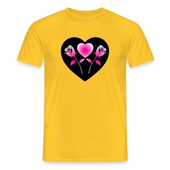Roses - T-shirt homme - jaune - Devant - AI Model Male 178 dark (178cm)