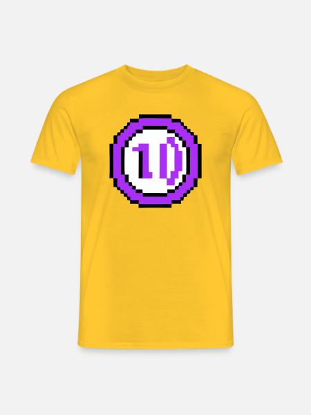 Arcade Coin 10 Years Anniversary - Men's T-Shirt - yellow