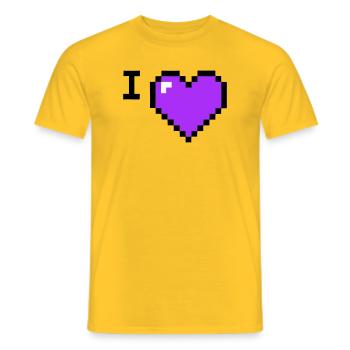 I Love Herz Platzhalter Text - Männer T-Shirt - Gelb - Vorne - AI Model Male 178 dark (178cm)