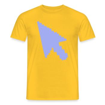 Pointer Mouse Silhouette - Men's T-Shirt - yellow - Front - AI Model Male 178 dark (178cm)