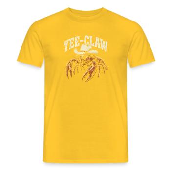 Yee-Claw-Flusskrebse, Cajun-Meeresfrüchte, Flusskr - Männer T-Shirt - Gelb - Vorne - AI Model Male 178 dark (178cm)