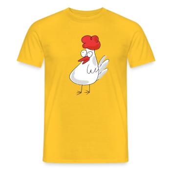cute chicken chickens - Men's T-Shirt - yellow - Front - AI Model Male 178 dark (178cm)