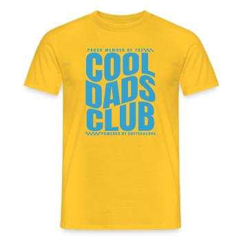 Club des papas cool - Cadeau de la fête des pères des papas - T-shirt homme - jaune - Devant - AI Model Male 178 dark (178cm)