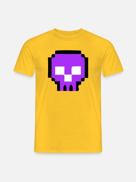Pixel Skull Game Over - Men's T-Shirt - yellow