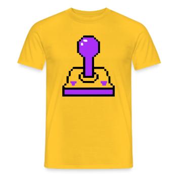 Arcade Joystick Retro Konsole - Männer T-Shirt - Gelb - Vorne - AI Model Male 178 dark (178cm)
