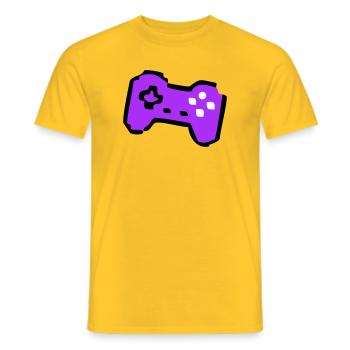  Schräger Retro Controller Gamer - Männer T-Shirt - Gelb - Vorne - AI Model Male 178 dark (178cm)