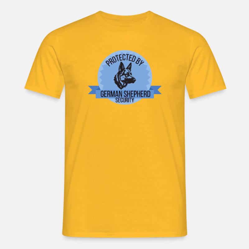 Protected By German Shepherd Security - Men's T-Shirt - yellow