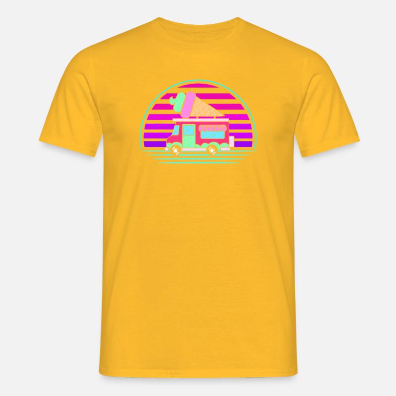 Eiscreme Eiswagen Eis Eisdiele - Men's T-Shirt - yellow