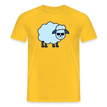 Sonnenbrillen Schaf Blau - Männer T-Shirt - Gelb - Vorne - AI Model Male 178 dark (178cm)