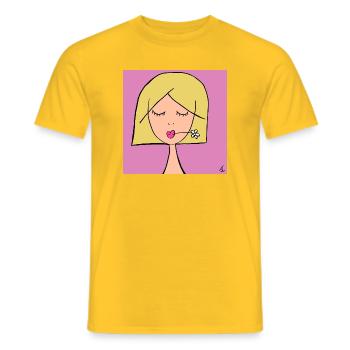 blond - Männer T-Shirt - Gelb - Vorne - AI Model Male 178 dark (178cm)