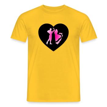 Dance - Men's T-Shirt - yellow - Front - AI Model Male 178 dark (178cm)