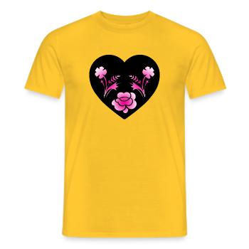 Fleur - T-shirt homme - jaune - Devant - AI Model Male 178 dark (178cm)