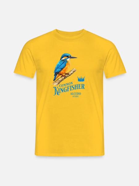 Conception de la nature des oiseaux martin-pêcheurs - T-shirt homme - jaune