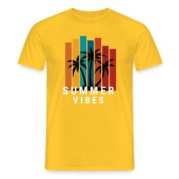 Ambiance estivale - T-shirt homme - jaune - Devant - AI Model Male 178 dark (178cm)
