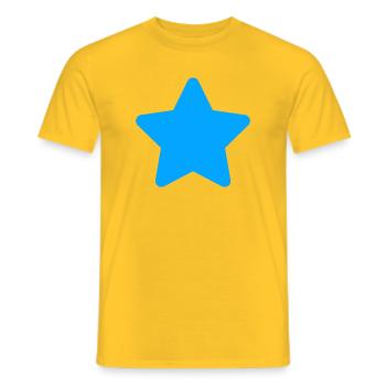 Blauer Stern Clipart Motiv - Männer T-Shirt - Gelb - Vorne - AI Model Male 178 dark (178cm)