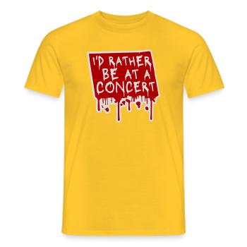Je préférerais être à un concert Lustig Musik Konzert - T-shirt homme - jaune - Devant - AI Model Male 178 dark (178cm)