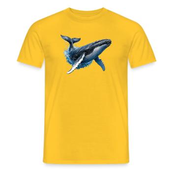 Buckelwal – Ozean-Illustration - Männer T-Shirt - Gelb - Vorne - AI Model Male 178 dark (178cm)