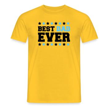 Bold Dad Stars Emblem - Men's T-Shirt - yellow - Front - AI Model Male 178 dark (178cm)