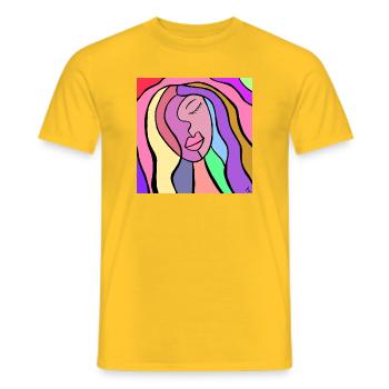 Bez_nazwy_178_202604281604_51117 - T-shirt homme - jaune - Devant - AI Model Male 178 dark (178cm)