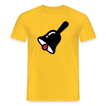 Schulglocke Klingel Pause Retro - Männer T-Shirt - Gelb - Vorne - AI Model Male 178 dark (178cm)