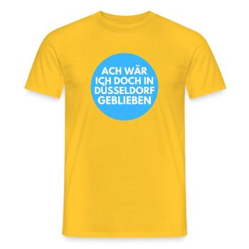 Ach wär ich doch in Düsseldorf - Männer T-Shirt - Gelb - Vorne - AI Model Male 178 dark (178cm)